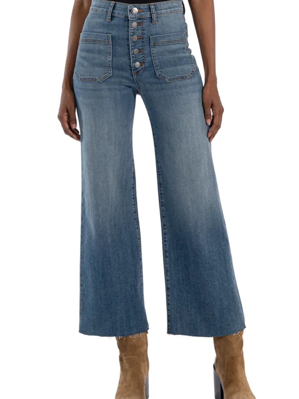 Kut from the Kloth Medium Wash Wide Leg Flare Jeans